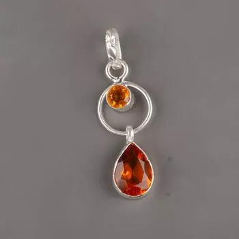 Citrine Gemstone 925 Sterling Silver Jewelry Handmade Pendant 1.80 Women Gift PP-10-1