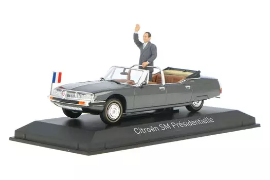 Citroen SM Presidential official car with 1 President Chirac figure 1995 NOREV/Norev
