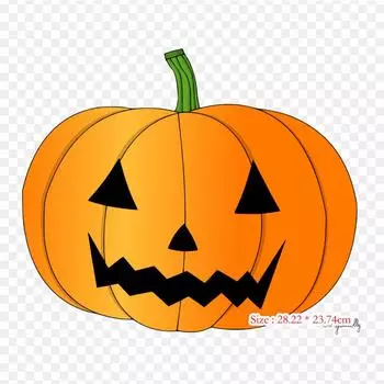 Рисунок Citrouille Dessin Pumpkin Iron on Термопереносная печать Виниловые нашивки Наклейка для одежды Аппликации своими руками Моющиеся нашивки