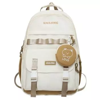 City Nylon Unisex Backpack With Large Storage For School And Leisure Activities