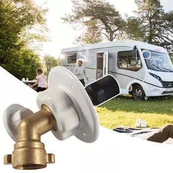 City Water Connection For RV Threaded Trailer Water Inlet RV Water Inlet Connection Sturdy City Water Fill Inlet Flange RV City