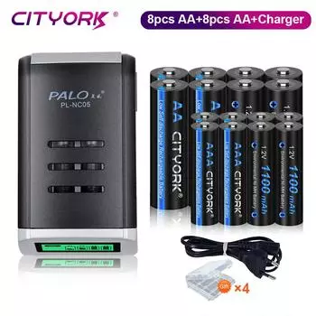 CITYORK 1,2 В AA аккумуляторная батарея 1,2 В AAA Ni-MH аккумуляторные батареи 1,2 В 2A 3A батарейки для микрофона, часов, игрушек