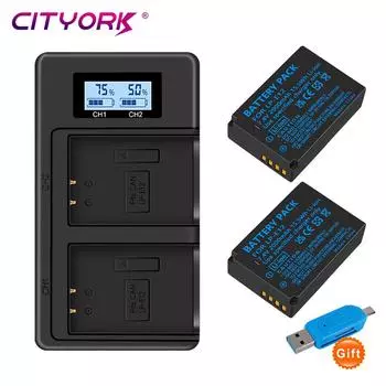 CITYORK LP-E12 LPE12 lp e12 1800 мАч Батарея для камеры AKKU + USB-зарядное устройство для ЖК-дисплея для Canon M100D Kiss X7 Rebel SL1 EOS M10 M50 DSLR