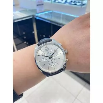 CK Calvin Klein Chrono Мужские кожаные часы K2F27120