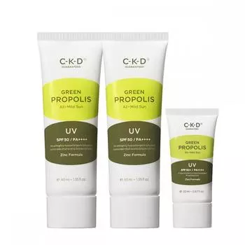 Ckd Green Propolis All Mild Sun Cream 40ml X 2 20ml
