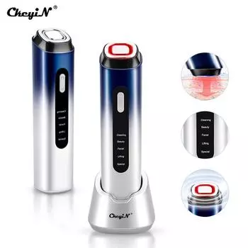 CkeyiN EMS массажер для лица светодиодный светильник для подтяжки кожи машина для подтяжки лица горячий компресс вибрационный массажер для глаз инструмент