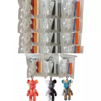 CLAFTLAB SAIL Polling Art 3 цвета x 5 набор для рисования креативный подарок игрушка подарок на день рождения оранжевый x светло-голубой x серый x Polling Art брелок медведь искусство