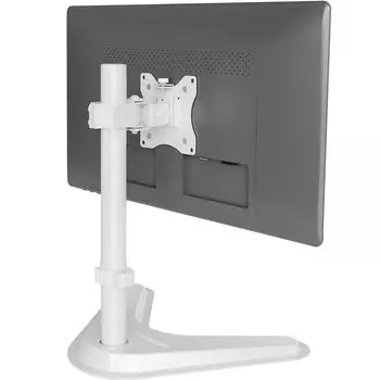 Claiks PC Monitor Arm Подставка для монитора Отдельно стоящий кронштейн для дисплея Регулируемая высота отдельно стоящего кронштейна для монитора Совместимость с дюймами VESA Стандартная нагрузка белый