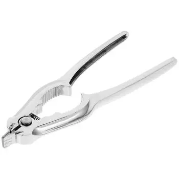 Clam Opener Cover Clip Sturdy Household Opening Tool Wear-resistant Clamp Professional Stainless Ergonomic серебряный