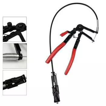 Clamping Pliers Bendable Hose Clamps Cable Type Flex Repair Auto Hose Cable Long Straight Tools Clamps Removal Bundle Auto Z5W5