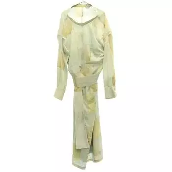 CLANE Комбинезон ручка Дизайн с длинным рукавом цельный Зеленая система Боковая молния Женский Б/у