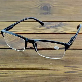 Clara Vida 3 X Pieces Black Оптовая продажа полуободковых очков для чтения для мужчин и женщин Выгодная сделка +1 +1.5 +2 +2.5 +3 +3.5 +4 +0.75 чёрный