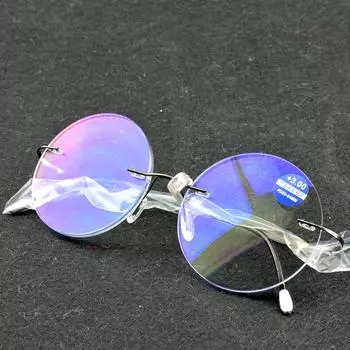 Clara Vida 50S Retro с круглыми линзами из титанового сплава с покрытием, классические очки для чтения +1 +1.5 +2 +2.5 +3 +3.5 +4 +0.75 серый