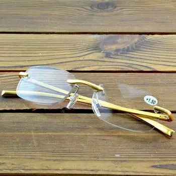 Clara Vida алюминиево-магниевый сплав жесткие без оправы для мужчин и женщин очки для чтения с одним зрением +1 +1.5 +2 +2.5 +3 +3.5 +4 +0.75 золотой