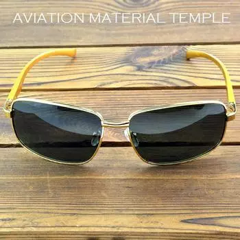 Clara Vida Aviation Al-Mg сплав материал золото квадратные улучшенные поляризационные солнцезащитные очки для вождения и рыбалки на открытом воздухе UV400 Uv100% золотой