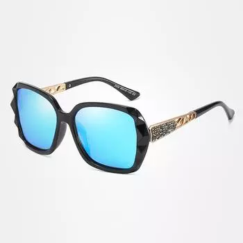 Clara Vida Большие женские поляризационные солнцезащитные очки в стиле бабочки Polaroid UV400 UV100% чёрный