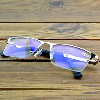 Clara Vida Business Accasion полуободковые противоскользящие очки для чтения с одним зрением +1 +1.5 +2 +2.5 +3 +3.5 +4 +0.75 серебряный