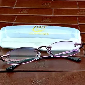 Clara Vida фиолетовые женские очки для чтения без оправы с бриллиантами +1 +1,5 +2 +2,5 +3 +3,5 +4 +0.75 фиолетовый