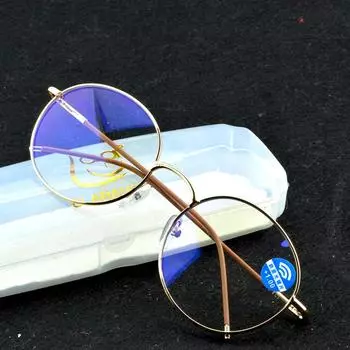 Clara Vida Gold Anti Blue Ray противоскользящие ножки большие круглые оправы женские очки для чтения +1 +1.5 +2 +2.5 +3 +3.5 +4 +0.75 золотой