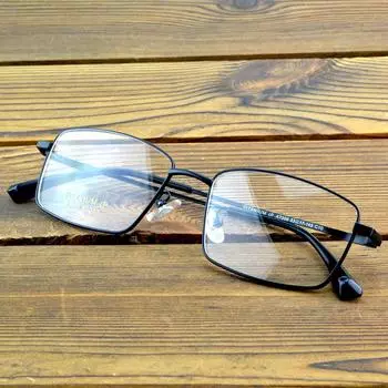 Clara Vida IP Титановая черная оправа для мужских оптических очков высокого стандарта с полной оправой чёрный