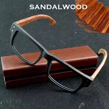 Clara Vida Натуральный Сандал Винтаж Квадратные Высококачественные Оптические Оправы Для Очков