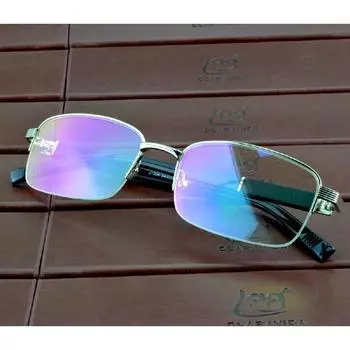 Clara Vida-Очки для чтения с антибликовым покрытием для мужчин, Manager, Trend, полуоправа, от + 1 до + 4 +0.75 серебряный