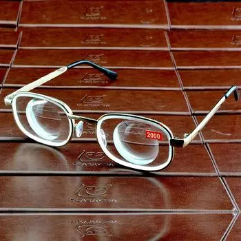 Clara Vida Полная оправа Золото Минеральное стекло Материал Супер Тонкие Высокая близорукость Миопические Миодисковые Очки Помощь Зрения Для Экстремальной Миопии -20D