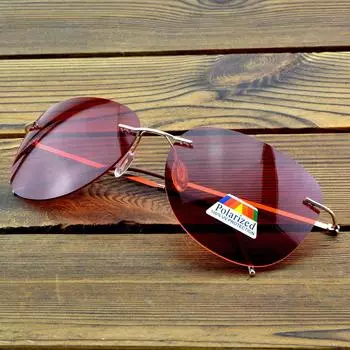 Clara Vida редкие розовые поляризованные солнцезащитные очки для рыбалки See Bouy, прозрачные легкие солнцезащитные очки без оправы розовый