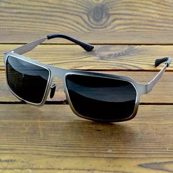 Clara Vida Роскошные тонкие металлические гибкие высококачественные поляризованные с задним покрытием линз UV400 UV100% Polaroid солнцезащитные очки серый