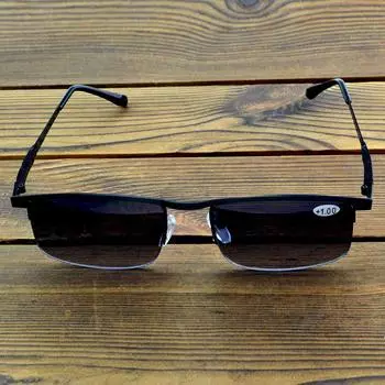 Clara Vida Серые солнцезащитные очки два в одном с прогрессивным градиентом Очки для чтения Progresivas от +1 до +4 +0.75 чёрный