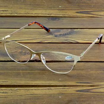 Clara Vida Женские очки для чтения с золотым металлическим покрытием «кошачий глаз» +1 +1.5 +2 +2.5 +3 +3.5 +4 +0.75 золотой