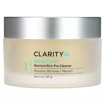 ClarityRx, Balm It Off, очищающее средство с богатым питательными веществами, 85 г (3 унции)