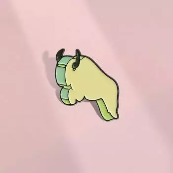 Clashing Whistle and Bully Bull Cartoon Metal Pin, Fun Accessory for Men and Women, Ideal Student Gift, Pin for Backpacks, and Emblem QHXZ1915