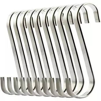Clasp Rack Multifunction Heavy Duty Stainless Steel Holders Hanger Suspension Hooks Hanging Hook 10Pcs 19x25mm