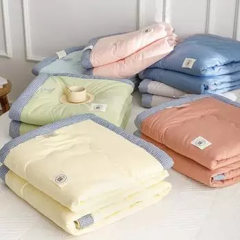 Class A Japanese Washed Cotton Antibacterial Summer Quilt Washable Quilt Summer Cooling Quilt Bedspread King Size 1pc 150x200cm