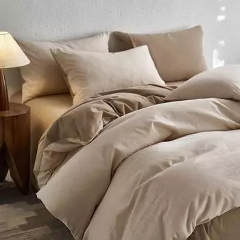 Class A Maternal And Infant Grade Xinjiang Long-Staple Cotton Abraded4-Pcs Set Cotton Color-Woven Jacquard Quilt Cover Thickened Pure Cotton 1.2 m 3pc quilt 1.5*2m