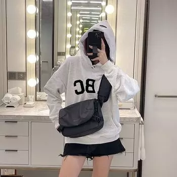 Class commuter bag simple cycling mail carrier bag casual Oxford cloth tooling large capacity versatile shoulder messenger bag чёрный