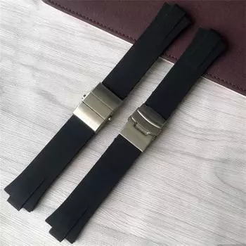 Classci мужской ремешок для часов с выпуклым ртом из силиконовой резины 24x11 мм черный водонепроницаемый ремешок из смолы подходит для часов ORIs AQuis 733 в наличии 24x11mm
