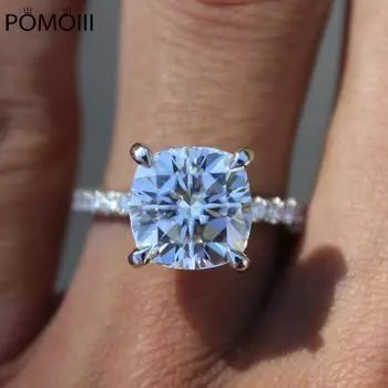 Classic 4 Claws Design Cubic Zircon Engagement Wedding Band Ring For Women 10