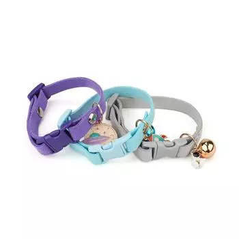 Classic Adjustable Cat Collar, Cute Cat Bib Collar with Bells and Trinkets Pendant Pet Collar for Cats and Puppies Kitten Accessories XS neck 15-20cm