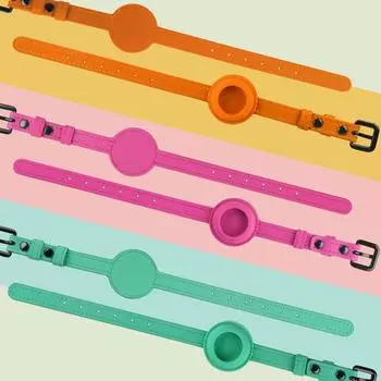 Classic Airtag Positioning Pet Collar Leather Adjustable Anti-lost Positioning Cat Collars Durable Small and Medium-sized Dogs and Cats XS neck 18-26cm