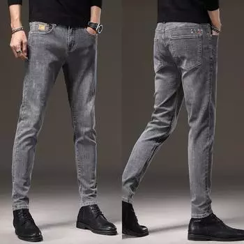 Classic Blue Jeans Men s Spring and Autumn New Men s Versatile Slim Stretch Men s Jeans 38