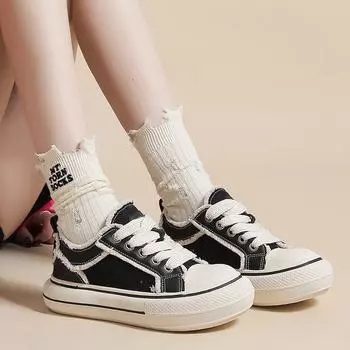 Classic Canvas Shoes Women S Versatile Casual Student Board Shoes Single Shoes Sports Shoes 35 бежевый