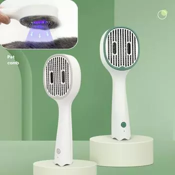 Classic Cat Comb Dog Hair Remover Brush UVC Sterilization Pet Grooming Slicker Needle Comb Removes Tangled Self Cleaning Pet Supplies