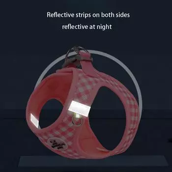 Classic Cat Harness and Leash Set Fresh Plaid Cat Leashes Harness Anti-breakaway Adjustable Pet Harness for Cats and Puppies Accessories XS