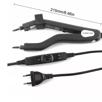 CLASSIC CODA Инструмент для подключения волос Мини Портативный интеллектуальный разъем для наращивания волос 100 ~ 220 градусов Цельсия EU Plug чёрный