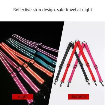 Classic Double Dog Leash,No Tangle 360°Rotation Reflective Adjustable Length Dual Two Dog Lead Splitter,Shock Absorbing Walking Training S