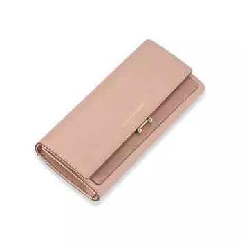 Classic European & American Retro Women s Tri-fold Wallet Clutch розовый