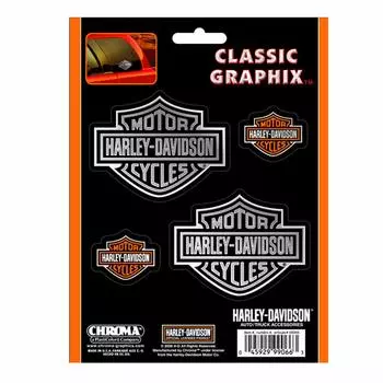 Classic Graphics Chrome Decal Harley-Davidson B&S