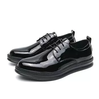 Classic Men Shoes Wedding Daily Casual Shoes Men s Business Formal Footwear Original Designer British Lace-Up Walking Shoes 38 чёрный